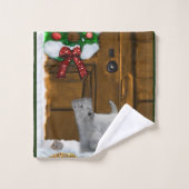 セアリハムテリアクリスマス バスタオルセット (ウォッシュタオル)