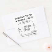 セアリハムテリアバーキングロジックおもしろい犬皮肉 スクエアシール (封筒)