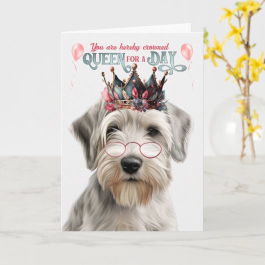 セアリハムテリアードクィーンデイおもしろい誕生日 カード (黄色い花)