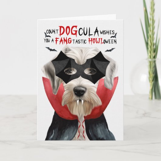 セアリハムテリアードッグおもしろいカウントDOGculaハロウィーン シーズンカード (正面)