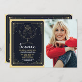 セアンススピルチュアル誕生日パーティムーンスターズ 招待状 (正面/裏面)