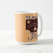 セアンスUの後のスピリットボードハロウィーンユーモア コーヒーマグカップ (正面右)