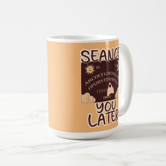 セアンスUの後のスピリットボードハロウィーンユーモア コーヒーマグカップ (正面右)