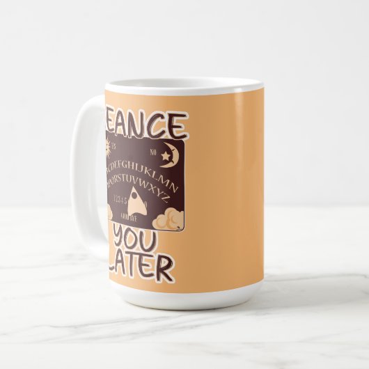 セアンスUの後のスピリットボードハロウィーンユーモア コーヒーマグカップ (正面左)