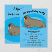 セイウスの漫画イラスト 招待状 (正面/裏面)