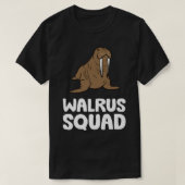 セイウススクワッド海おもしろいアニマルWalrus Squad Premi Tシャツ (デザイン正面)