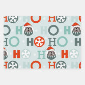 セイウチのクリスマス ラッピングペーパーシート (正面3)