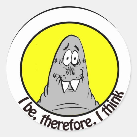 セイウチのシール ラウンドシール (正面)