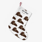 セイウチの漫画イラストレーション スモールクリスマスストッキング (正面 (吊り時))