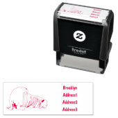 セイウチの漫画イラストレーション セルフインキングスタンプ (インサイチュ)