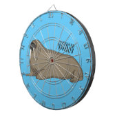 セイウチの漫画イラストレーション ダーツボード (正面右)