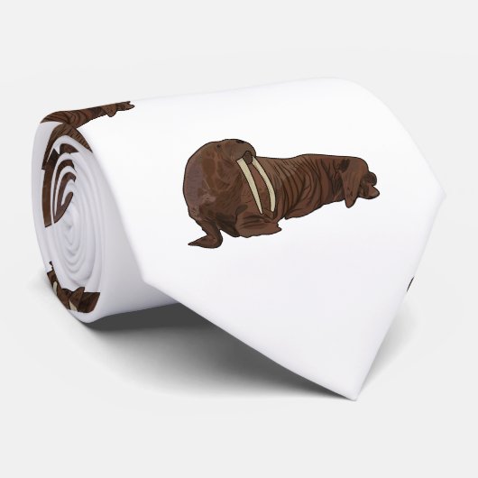 セイウチの漫画イラストレーション ネクタイ (ロール)