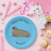 セイウチの漫画イラストレーション ペーパープレート (パーティー)