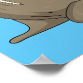 セイウチの漫画イラストレーション ポスター (角)