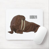 セイウチの漫画イラストレーション マウスパッド (マウス)