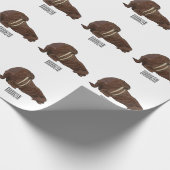 セイウチの漫画イラストレーション ラッピングペーパー (角)