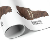 セイウチの漫画イラストレーション ラッピングペーパー (ロールコーナー)