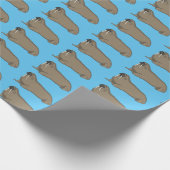 セイウチの漫画イラストレーション ラッピングペーパー (角)