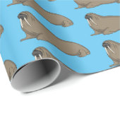 セイウチの漫画イラストレーション ラッピングペーパー (ロールコーナー)