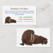 セイウチの漫画イラストレーション 名刺 (正面/裏面)