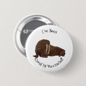 セイウチの漫画イラストレーション 缶バッジ (正面&裏面)