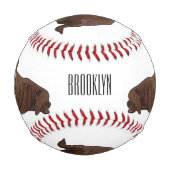 セイウチの漫画イラストレーション 野球ボール (正面)