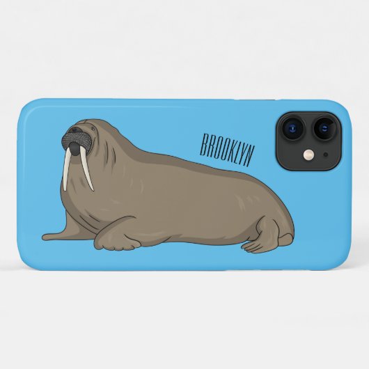 セイウチの漫画イラストレーション Case-Mate iPhoneケース (裏面(横))
