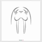 セイウチの輪郭 シール (シート)