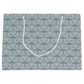 セイウチの髭パターン ラージペーパーバッグ (正面)