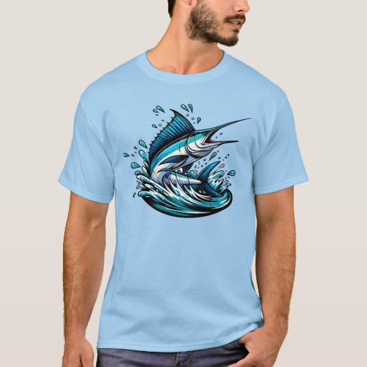 セイウチ深いシー魚釣り塩水魚 Tシャツ (正面)