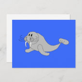 セイウチ葉書 ポストカード (正面/裏面)