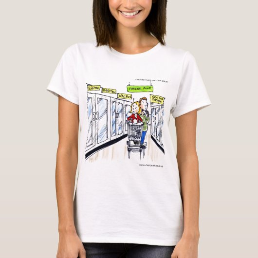 セイウチ 冷凍食品コーナー ジョークグッズ Tシャツ (正面)