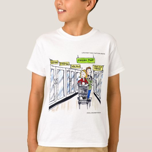 セイウチ 冷凍食品コーナー ジョークグッズ Tシャツ (正面)