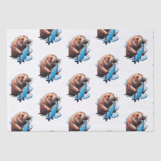 セイウラス魚釣りインザシー 薄葉紙 (正面)