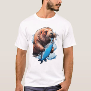 セイウラス魚釣りインザシー Tシャツ