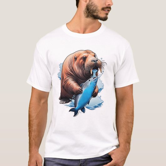セイウラス魚釣りインザシー Tシャツ (正面)