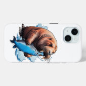 セイウラス魚釣りインザシーiPhoneケース Case-Mate iPhoneケース (裏面 (横))