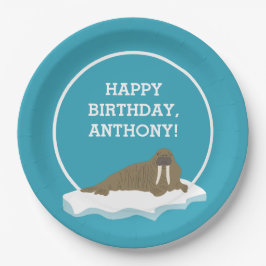 セイウロスオンアンアイスバーグカスタム誕生日パーティー ペーパープレート