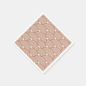 セイガイハ日本のウェーブラストテラコッタ スタンダードカクテルナプキン (角)