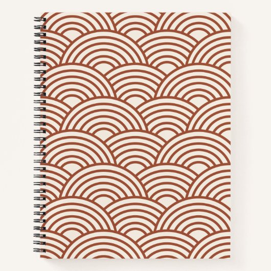 セイガイハ日本のウェーブラストテラコッタ ノートブック (正面)