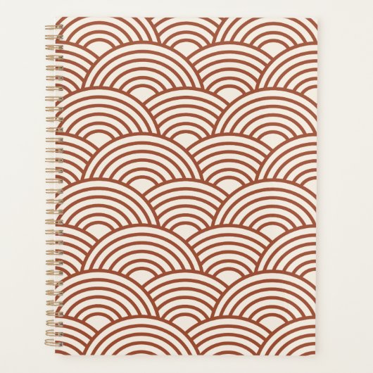 セイガイハ日本のウェーブラストテラコッタ プランナー手帳 (正面)