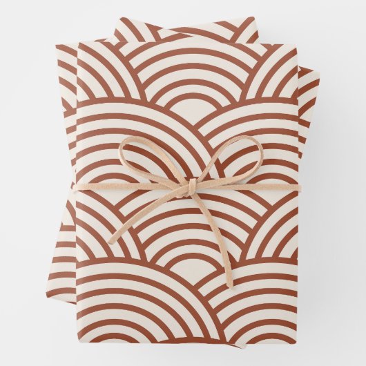 セイガイハ日本のウェーブラストテラコッタ ラッピングペーパーシート (インサイチュ)