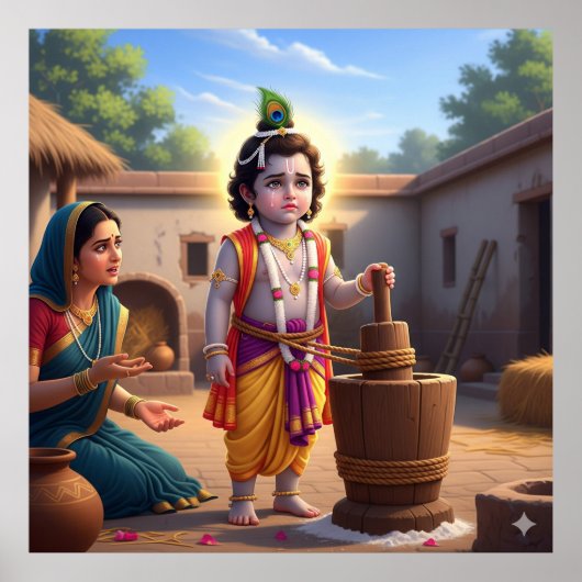 セイクリッドブルー伝統的ダモダラバラクリシュナ ポスター (正面)