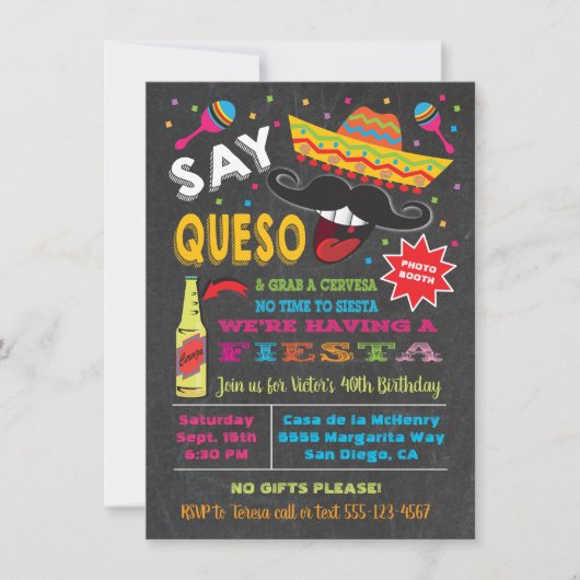 セイケソメキシカンフィエスタパーティの招待状 招待状 (正面)