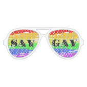 セイゲイレインボーサングラス アビエーターサングラス (正面)