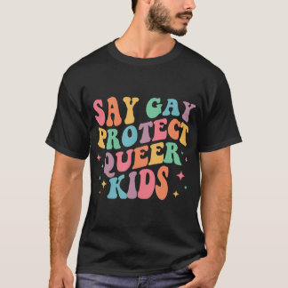セイゲイ保護同性愛者キッズTrans Groovy LGBT Suppo Tシャツ