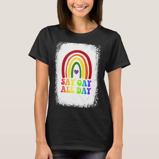 セイゲイ終日プライドトランスジェンダーレインボー Tシャツ (正面)