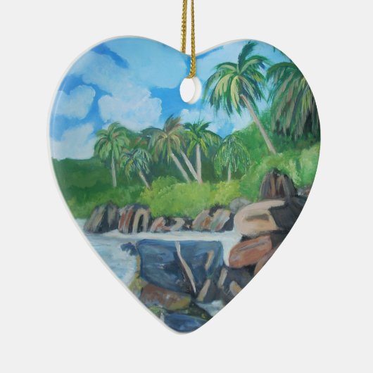 セイシェルのオーナメントの島 セラミックオーナメント (右)