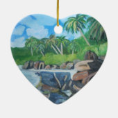 セイシェルのオーナメントの島 セラミックオーナメント (裏面)