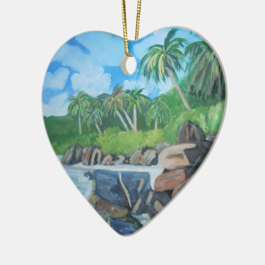 セイシェルのオーナメントの島 セラミックオーナメント (左)